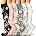 COOLOVER Copper Compression Socks for Women and Men(6 Pairs)-Best Support for Running, Athletic, Travel