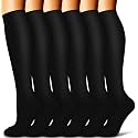 COOLOVER Copper Compression Socks for Women and Men(6 Pairs)-Best Support for Running, Athletic, Travel