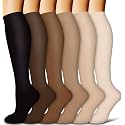 COOLOVER Copper Compression Socks for Women and Men(6 Pairs)-Best Support for Running, Athletic, Travel