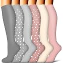 COOLOVER Copper Compression Socks for Women and Men(6 Pairs)-Best Support for Running, Athletic, Travel