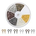 Coolrunner 6 Colors 600Pcs Small Screw Eye Pins, Eye pins Hooks