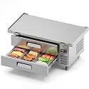 Coolski 60”W Chef Base Refrigerator, 2 Drawers Refrigerated Commercial Refrigerator with 6 Pans, 33-41℉ Stainless Steel Refrigerator for Restaurant, Bar, Garage
