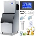 Coolski Commercial Ice Machine 350Lbs/Day, Cubes Ice Maker with Storage Bin