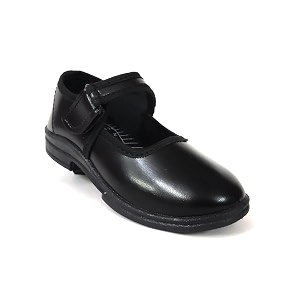 Coolz Girls Black School Shoes Ankle Plain