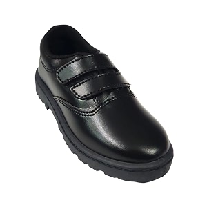 coolz unisex kids black formal school uniform shoes deluxe vel