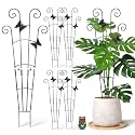 Coomin 32.6in Monstera Plant Support with Two Butterflies, 4P