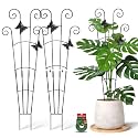 Coomin 32.6in Monstera Plant Support with Two Butterflies, 2P