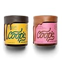 Coop's Original Hot Fudge &amp; Salted Caramel Sauce (2- Pack): Gourmet, All Natural, Handcrafted, Gluten Free, Non-GMO, Chocolate Ice Cream Toppings, Sundae, Desserts, 10 Ounce each