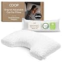 Coop Home Goods Original Cut-Out Adjustable Pillow, King Size Bed Pillows for Neck &amp; Head Support, Memory Foam Pillows - Medium Firm for Side Sleeper, CertiPUR-US/GREENGUARD Gold