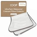 Coop Home Goods Ultra-Tech Waterproof Crescent Pillow Protector – Zippered Covers for Crescent Pillows, King Size, Oeko-Tex Certified, Breathable, Machine Washable