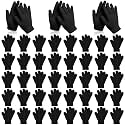 Coopay 12/24/48/100 Pairs Kids Winter Magic Gloves, Stretchy Full Finger Bulk Children Knitted Gloves for Boys Girls Student