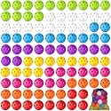 Coopay 12/50/100 Pack Plastic Baseballs Practice Training Balls Lightweight Hollow Softballs with a Drawstring Bag for Hitting Pitching Batting Training Indoor Outdoor Sport
