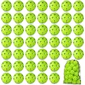 Coopay 12/50/100 Pack Plastic Baseballs Practice Training Balls Lightweight Hollow Softballs with a Drawstring Bag for Hitting Pitching Batting Training Indoor Outdoor Sport