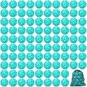 Coopay 12/50/100 Pack Plastic Baseballs Practice Training Balls Lightweight Hollow Softballs with a Drawstring Bag for Hitting Pitching Batting Training Indoor Outdoor Sport