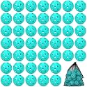 Coopay 12/50/100 Pack Plastic Baseballs Practice Training Balls Lightweight Hollow Softballs with a Drawstring Bag for Hitting Pitching Batting Training Indoor Outdoor Sport