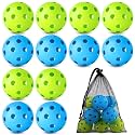 Coopay 12/50/100 Pack Plastic Baseballs Practice Training Balls Lightweight Hollow Softballs with a Drawstring Bag for Hitting Pitching Batting Training Indoor Outdoor Sport