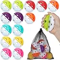 Coopay 14/48 Pack Practice Baseball Softball, Plastic Training Balls Lightweight Hollow Limited Flight Softballs for Hitting, Pitching, Batting Training Indoor Outdoor Use