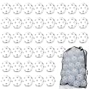 Coopay 14/48 Pack Practice Baseball Softball, Plastic Training Balls Lightweight Hollow Limited Flight Softballs for Hitting, Pitching, Batting Training Indoor Outdoor Use