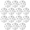 Coopay 14/48 Pack Practice Baseball Softball, Plastic Training Balls Lightweight Hollow Limited Flight Softballs for Hitting, Pitching, Batting Training Indoor Outdoor Use