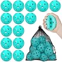 Coopay 14/48 Pack Practice Baseball Softball, Plastic Training Balls Lightweight Hollow Limited Flight Softballs for Hitting, Pitching, Batting Training Indoor Outdoor Use