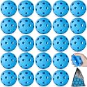 Coopay 14/48 Pack Practice Baseball Softball, Plastic Training Balls Lightweight Hollow Limited Flight Softballs for Hitting, Pitching, Batting Training Indoor Outdoor Use