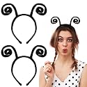 Coopay 2 Pcs Antenna Butterfly Headband, Bug Ladybug Headband Snail Hairband, Butterfly Ant Bee Hair Accessories for Halloween Party Costume Cosplay Dress Up Pretend Play Accessory