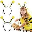 Coopay 2 Pcs Halloween Bee Tentacle Headbands, Bee Antenna Headbands, Bug Antenna Hairband Hair Hoop for Women Halloween Christmas Party Supplies Costume Cosplay Dress Up Pretend Play Accessory