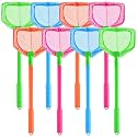 Coopay 4/8 Pieces Butterflies Kids Fishing Net Catching Bug Floating Bait Beach Nets for Outdoor Playing