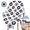 Coopay Crochet Blanket Kit for Beginners, Easily Granny Square Blanket Kit