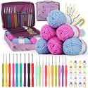 Coopay Crochet Kit for Beginners, 50PCS Crochet Starter Kit
