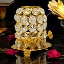 Elegant Crystal Diya for Home Décor – Sparkling Tealight Holder for Pooja, Festivals &amp; Gifting | Premium Decorative Diya for Divine Illumination | Ideal for Gifting (15 Nag)