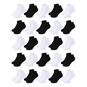 cooraby 25 pairs kids39 low cut socks half cushion sport ankle athletic socks