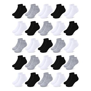 cooraby 25 pairs kids39 low cut socks half cushion sport ankle athletic socks