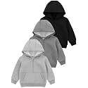 Cooraby 3 Pack Baby and Toddler Boys Half Zip Fleece Hoodie Sweatshirts
