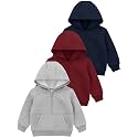 Cooraby 3 Pack Baby and Toddler Boys Half Zip Fleece Hoodie Sweatshirts