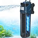 COOSPIDER Aquarium Filter with 5W U-V Light JUP-02 132GPH for 20-60 Gallon