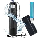 COOSPIDER Aquarium Filter with 9W U-V Light JUP-01 210GPH for 40-80 Gallon
