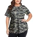 COOTRY Plus Size Workout Tops for Women Short Sleeve Athletic Yoga Shirts