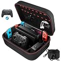 COOWPS Switch Case for Nintendo Switch & OLED Model, Travel Storage Case