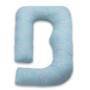 coozly g shape belly back pregnancy pillow  g shape maternity pillow with 100 cotton removable covers  g pregnancy sleeping pillow green flora