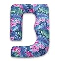 COOZLY G Shape Belly Back Pregnancy Pillow | G Shape Maternity Pillow with 100% Cotton Removable Covers | G Pregnancy Sleeping Pillow (Astro)