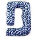 COOZLY G Shape Belly Back Pregnancy Pillow | G Shape Maternity Pillow with 100% Cotton Removable Covers | G Pregnancy Sleeping Pillow (Astro)