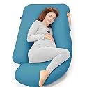 COOZLY G Shape Belly Back Pregnancy Pillow | G Shape Maternity Pillow with 100% Cotton Removable Covers | G Pregnancy Sleeping Pillow (Turquoise)