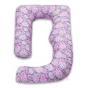 COOZLY G Shape Belly Back Pregnancy Pillow | G Shape Maternity Pillow with 100% Cotton Removable Covers | G Pregnancy Sleeping Pillow (Very Berry)