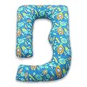 COOZLY G Shape Belly Back Pregnancy Pillow | G Shape Maternity Pillow with 100% Cotton Removable Covers | G Pregnancy Sleeping Pillow (Astro)