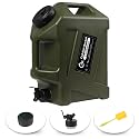 COOZMENT 3.2 Gallon/5 Gallon Water Containers with Spigot, BPA Free Water Jug, Military Green Water Tank, Multifunction Water Storage Containers for Camping Outdoor Hiking,Emergency Storage