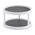 Copco Non-Skid Turntable,2-Tier,12-Inch,Durable &amp; Easy Clean,White/Gray,(Pack of 6)