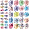 Copkim 100 Pcs Adhesive Eye Patches Bulk for Kids Girls Toddler,Patterned