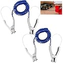 Copkim 2 Sets 16.4ft Insulated Grounding Cable with Clamp, Blue