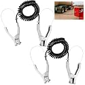 Copkim 2 Sets 16.4ft Insulated Grounding Cable with Clamp, Black
